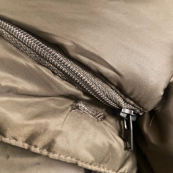 Eddie Bauer | NWT  Down Parka Olive Zip & Snap Closure Small - Picture 7 of 8